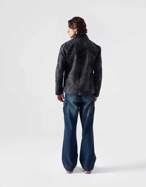 FAUX SUEDE BIKER JACKET